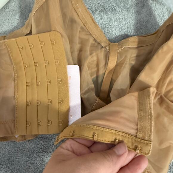 Savage X Fenty Aqua Hour Bandeau Bralette, Sweet Latte Nude, 3x - Picture 4 of 6